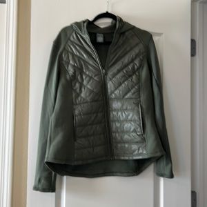 Tek gear green camo jacket with hood size XL